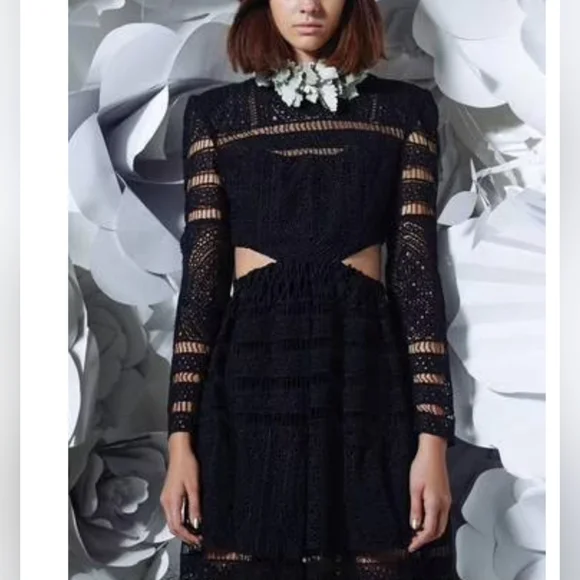 ASILIO, EXCELLENT black midi dress by SZ 6 - Picture 3 of 14